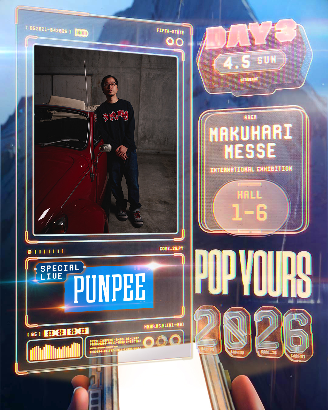 ミュージシャン PUNPEE 2026 LS TEE L POP YOURS 2026』のSPECIAL LIVEとしてPUNPEEが発表 - 株式会社
